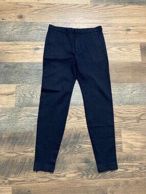 COS Men’s Trousers 30R Navy Blue Slim Fit Cotton Stretch Ankle Zip Pants